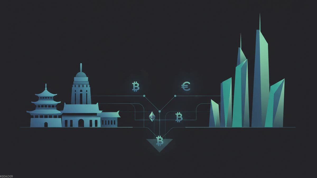 Gráfico que muestra la evolución de las criptomonedas en Asia