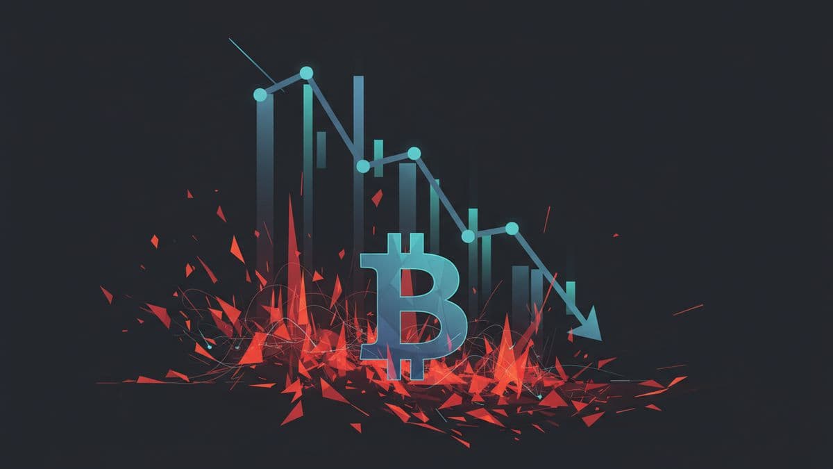 Gráfico Bitcoin en descenso