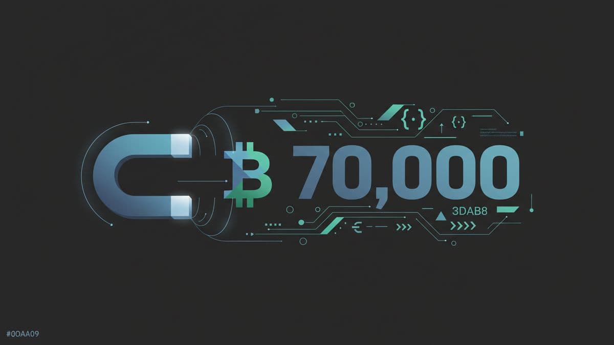 Gráfico de velas Bitcoin $70000