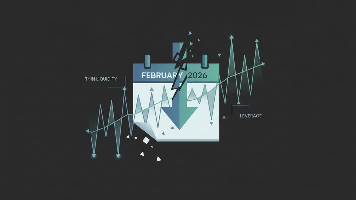 Gráfico Bitcoin caída febrero 2026