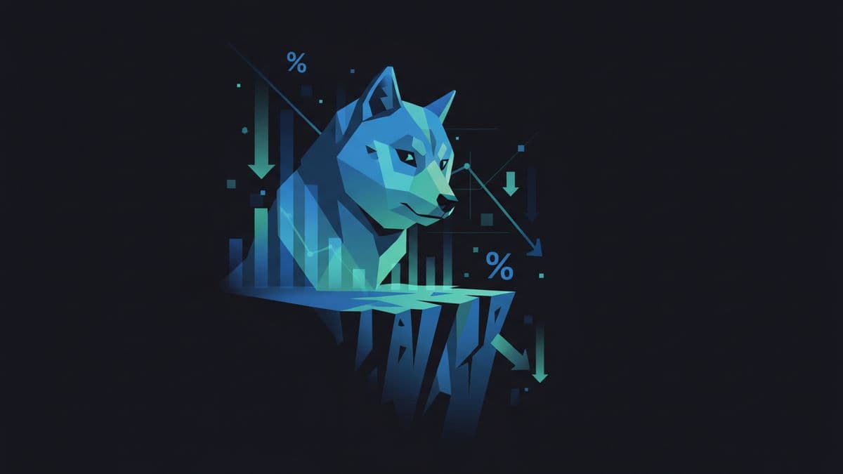 Gráfico Dogecoin caída 87%
