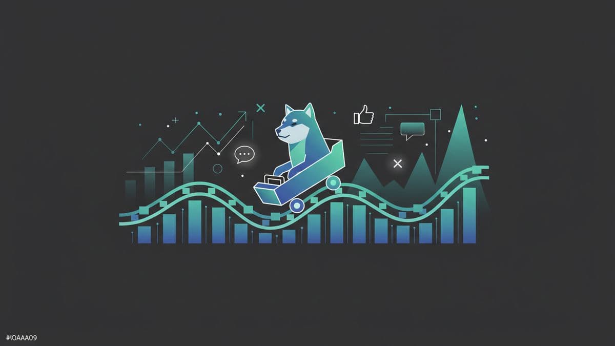 Gráfico de velas de Dogecoin