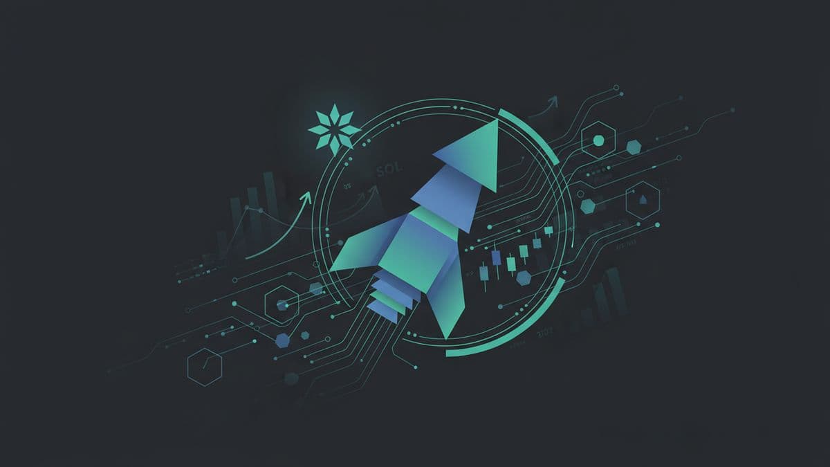 Gráfico de criptomoneda con flecha ascendente