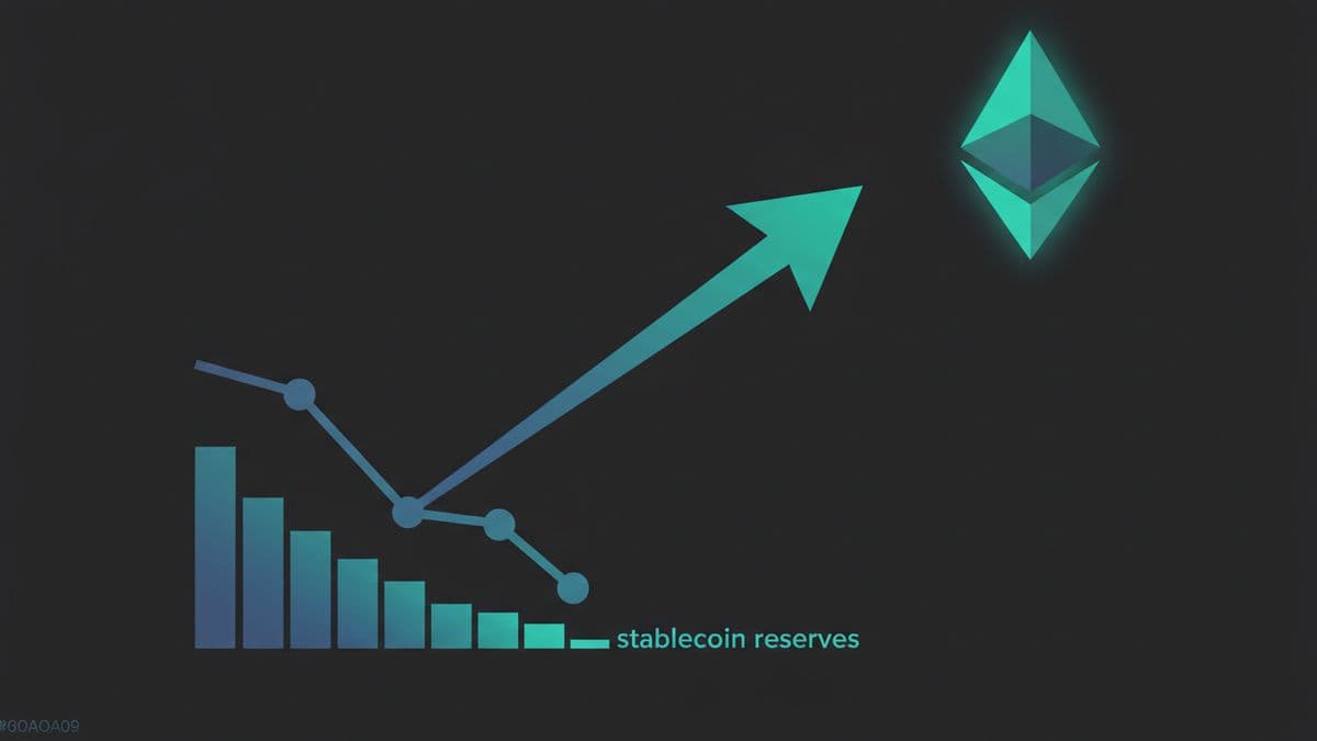 Gráfico reservas stablecoins Ethereum