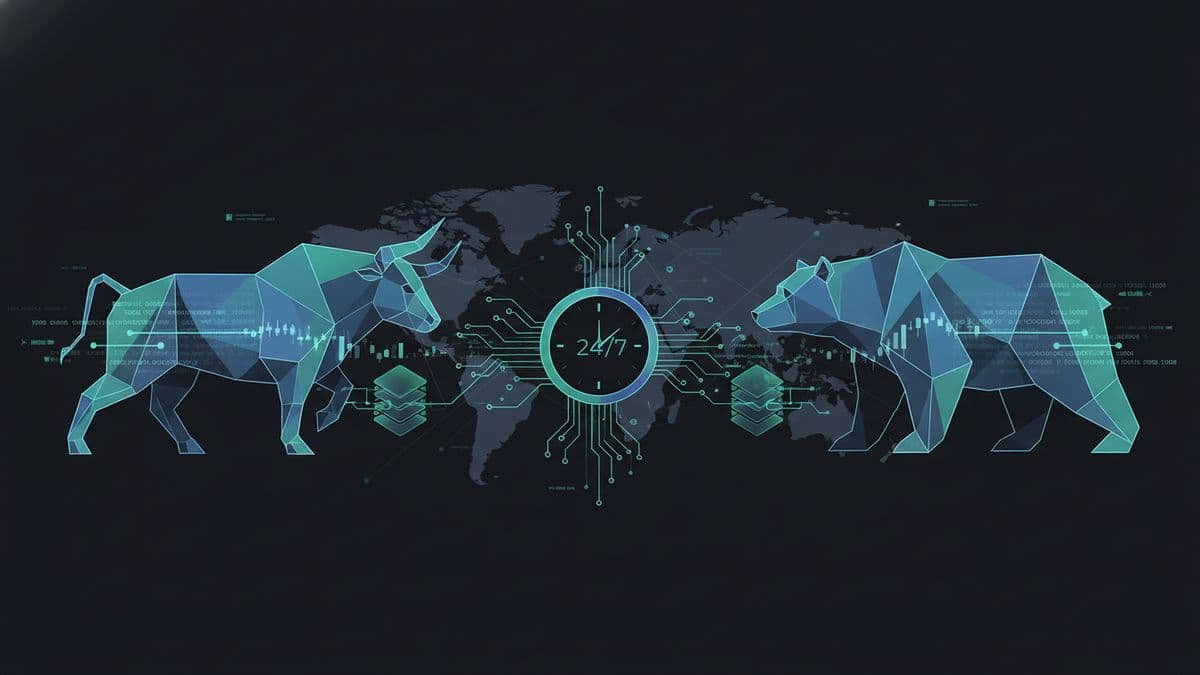 Gráfico trading 24/7 cripto