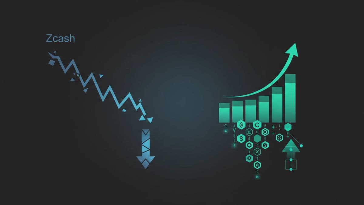 Gráfico Zcash caída precio